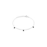 Bracelet callias argent blanc oxyde de zirconium noir