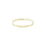 Bracelet cameo alternee 1 / 3 or jaune