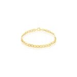 Bracelet capucin maille marine plate or jaune