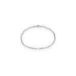 Bracelet carola maille jaseron argent blanc