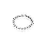 Bracelet carola maille jaseron argent blanc
