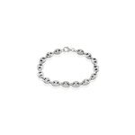 Bracelet carrus maille grain de cafe argent blanc Bracelet carrus maille grain de cafe argent blanc