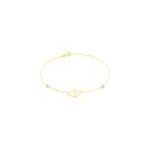 Bracelet cenzo or jaune perles de culture
