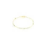 Bracelet chaine boules alternees or jaune