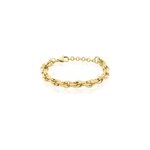 Bracelet chaine epaisse acier dore dusty