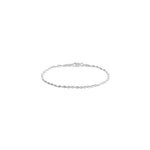 Bracelet ciana torsade diamante argent blanc