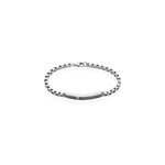 Bracelet clement acier blanc oxyde de zirconium