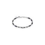 Bracelet cliff acier gris agate h�matite oxyde de zirconium