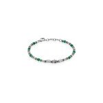 Bracelet cliff acier gris aventurine h�matite oxyde de zirconium
