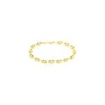 Bracelet dami maille grain de caf or jaune