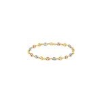 Bracelet dami maille grain de caf or tricolore