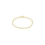Bracelet esra maille alternee 1 / 3 or jaune