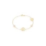 Bracelet evaleen or jaune perle de culture