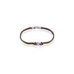 Bracelet fabrice acier blanc