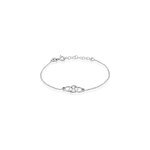 Bracelet flat argent blanc