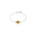 Bracelet hilda argent blanc ambre