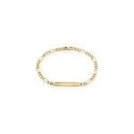 Bracelet identit plaqu or jaune bixente