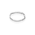 Bracelet identite zion acier blanc