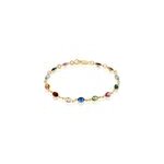 Bracelet ilvaae plaqu or jaune pierre de synthese