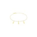 Bracelet indian nature feuilles or jaune