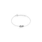 Bracelet jade argent blanc oxyde de zirconium