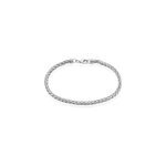 Bracelet jayna maille palmier or blanc