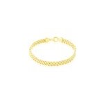 Bracelet jerry maille corde 3 rangs or jaune