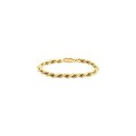 Bracelet jerry maille corde et venitienne or bicolore