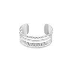 Bracelet jonc abram acier blanc