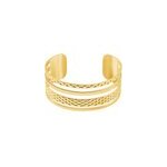 Bracelet jonc abram acier jaune