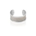 Bracelet jonc acier blanc