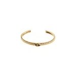 Bracelet jonc angelica plaque or jaune oxyde de zirconium
