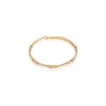 Bracelet jonc epiphanieae plaqu or jaune oxyde de zirconium