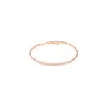 Bracelet jonc fuerza argent rose oxyde de zirconium