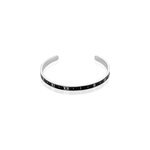 Bracelet jonc ilyan argent blanc