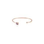 Bracelet jonc purple mood argent rose oxyde de zirconium