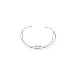 Bracelet jonc ruth argent blanc oxyde de zirconium