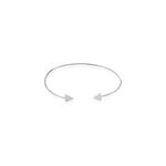 Bracelet jonc trilia argent blanc