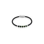 Bracelet jourdan caoutchouc noir