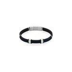Bracelet jourdan caoutchouc noir
