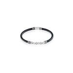 Bracelet jourdan pheonix cuir noir