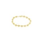 Bracelet maille dami maille grain de cafe or jaune
