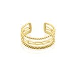 Bracelet manchette elain acier jaune