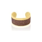 Bracelet manchette ouvert acier rose carron