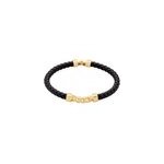Bracelet mani plaque or dor