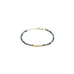 Bracelet manua plaqu or jaune pierre d'imitation