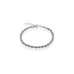 Bracelet marie - angeline maille coreene argent blanc