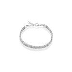 Bracelet metropolitan maille fantaisie acier blanc