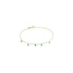 Bracelet myosothis plaqu or pierres