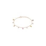 Bracelet nimbe argent rose oxyde de zirconium